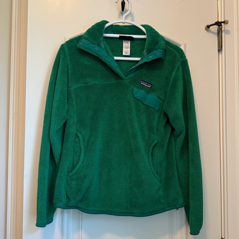 Kelly Green Quarter Snap Patagonia Pullover